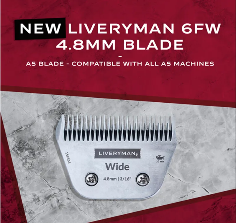 Liveryman Harmony Wide Clipper Blade Set 4.8mm